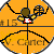 Pixelated orange circular icon with black crosshairs, featuring a small brown stick figure holding a basketball and displaying red-and-white text on its chest, with partial visible text "#15" and "V. Carter" around the perimeter.