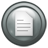 Circular icon with concentric rings and a central document symbol on a light gray background.