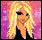 Pixelated image of a blonde woman with blue eyes and black clothing against a pink-purple gradient background, text 'SO YESTERDAY' appears in white and black pixel font.