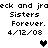 Pixelated text and heart symbols arranged in two with date and repeated phrases, showing animation changes in heart color