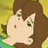 A 48x48 pixel buddy icon featuring a cartoon character with brown hair and yellow background on the left, paired with "Anime IM" text logo on black background on the right.