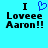 Pixelated text and heart symbol on cyan background with two identical static views side-by-side.