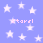 Light blue background with white stars and pink 'Stars!' text scattered across the image.