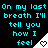 A contact sheet of six animated frames showing cyan text on a black background with heart icons that change from hollow to filled states.