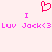 Pixelated pink text and symbols on a light pink background, featuring a red heart symbol above two identical phrases.