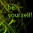 A 48x48 pixel animated buddy icon with a black background and green text, displayed as a contact sheet of three frames showing sequential text changes.