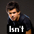 A four- shows a person in a dark shirt with text overlays: 'Isn't', 'He', and 'HOT!!' , one empty