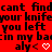 Red background with repeated black text and white heart symbols, featuring a gray rectangular overlay on the right side.