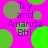 A static image with a bright pink background featuring overlapping green circles and purple text reading "Tay and Amanda BHI".