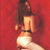 Pixelated image of a person with long dark hair wearing a white top and black belt against a red background.