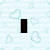 Pixelated text elements on a light blue background with faint heart outlines, featuring 'I', 'Love', and 'Dad' in dark brown letters.