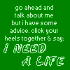 A static contact sheet of two identical green pixel art frames showing text-based advice about heels and life, with a repeated phrase in large bold letters at the bottom.