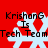 Red background with four identical pixelated snowflakes, each overlaid with black text reading "KrishanG Is Tech TeamTech Team" in a blocky font.