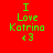 Red background with green text reading "I Love Katrina <3" in a pixelated font, arranged in a of six identical copies with one partially cropped at bottom-left