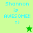 Pixelated text reads "Shannon is AWESOME!! =)" with a green star on light green background and yellow star on dark green background.