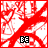 Animated sequence of red X overlays on a white background with text changes from 'BE MY' to 'VALENTINE', each frame showing different letter states.