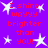 Purple background with red text reading 'I shine wayyy brighter than you!' and white star shapes scattered throughout.