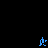 Pixelated text and icons on blue and black backgrounds with a small animated figure.