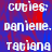 Pixelated text on a blue and red gradient background with a gray rectangle on the right side.