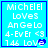 Blue background with white text reading "MICHELE LOVES ANGELO 4-EVER <3 146 LOVE" and a blue heart symbol, showing animation changes in the final 'VE' letters.