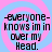 Four identical display text over a pink and light blue spiral background with no visible animation changes