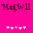 Pixelated text and heart symbols on a bright pink background with visible animation changes in heart positions.