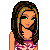 Pixel art of six female character icons with names Sam, Kerrin, Jill, Megan, Jess, Fab and a purple '5' icon on white background