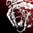 A pixelated white tiger head with red and black background, showing subtle animation changes across frames.