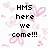 Pixelated text reads 'HMS here we come!!!' on the left and 'Middle Road School Class of '07' on the right, surrounded by pink floral patterns on a white background.
