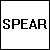 Two side-by-side pixelated text display 'SPEAR' and 'BRITTNEY' in bold black letters on white backgrounds