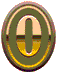 Oval-shaped icons with olive-green backgrounds and gold borders display numerals 0 through 9 in a