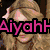 Pixelated image of a woman with long brown hair and a headband, overlaid with colorful text reading "AiyahH loves Taylor Swift! Do you?" in pink and cyan.