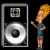 Animated contact sheet showing six frames of a cartoon character with spiky blonde hair performing various gestures next to large speakers in pixel art style.