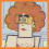 Four- with orange border showing cartoon characters and text; top-left character has red afro, yellow glasses, white tank top; bottom-right character holds yellow paper