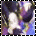 Animated sequence of a character with dark hair and pale skin against a blue-purple background, showing subtle facial expression changes across frames.