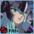 Pixelated anime character with dark hair and blue eyes, wearing a helmet-like headpiece and light blue outfit, displayed in three variations of icon symbols.