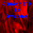 Blue pixelated text 'JamieM219 Is Awsome' on a red textured background with one having a gray section