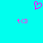 A cyan background displays three pink pixelated icons: a heart at the top center, and two identical 't<3' symbols below it on either side.