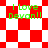 Green text "I Love Devan!!" appears on red and white checkered backgrounds with varying square orientations.