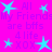 A static image with a bright pink background featuring repeated cyan star shapes and purple text reading "All My Friends are bffs 4 life XOX".
