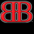 A pixelated red and gray stylized '8' with four black quadrants on a black background.