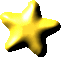 Yellow star-shaped icons with varying 3D shading and shadowing across a