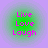 Four identical circular icons with green gradient backgrounds display pink text reading Live Love Laugh against a purple backdrop.