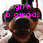 A dog's face with pixelated text overlays in pink, showing three distinct text states