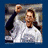 Pixelated image of a person in white clothing raising a fist, next to a football helmet and Patriots logo with red text.