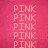 A static image with a pink pixelated background displaying the word 'PINK' repeated five times in a vertical column using light pink block letters.
