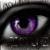 Animated close-up of a purple-eyed eye with black eyeliner, showing subtle pupil movement and light reflection changes across frames.