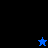 Pixelated blue and black icon with 'shoot for the stars' text and star symbols on blue and black backgrounds.