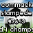 Pixelated soccer ball with green grass and blue sky background, overlaid with text elements including 'commack stampede', 'pazzay', 'summer', '<3', '09', '#36<3', and a heart symbol.