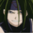 Pixelated static icon of a character with long dark hair, blue headwear, and pale skin partially obscured by vertical green strands against a dark background.